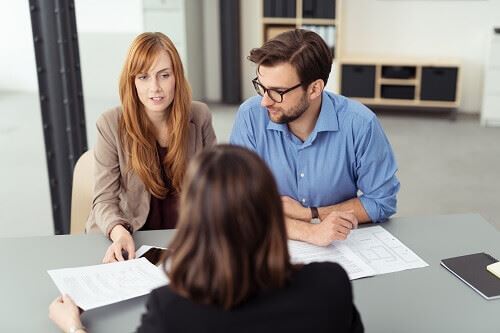 Couple during mediation